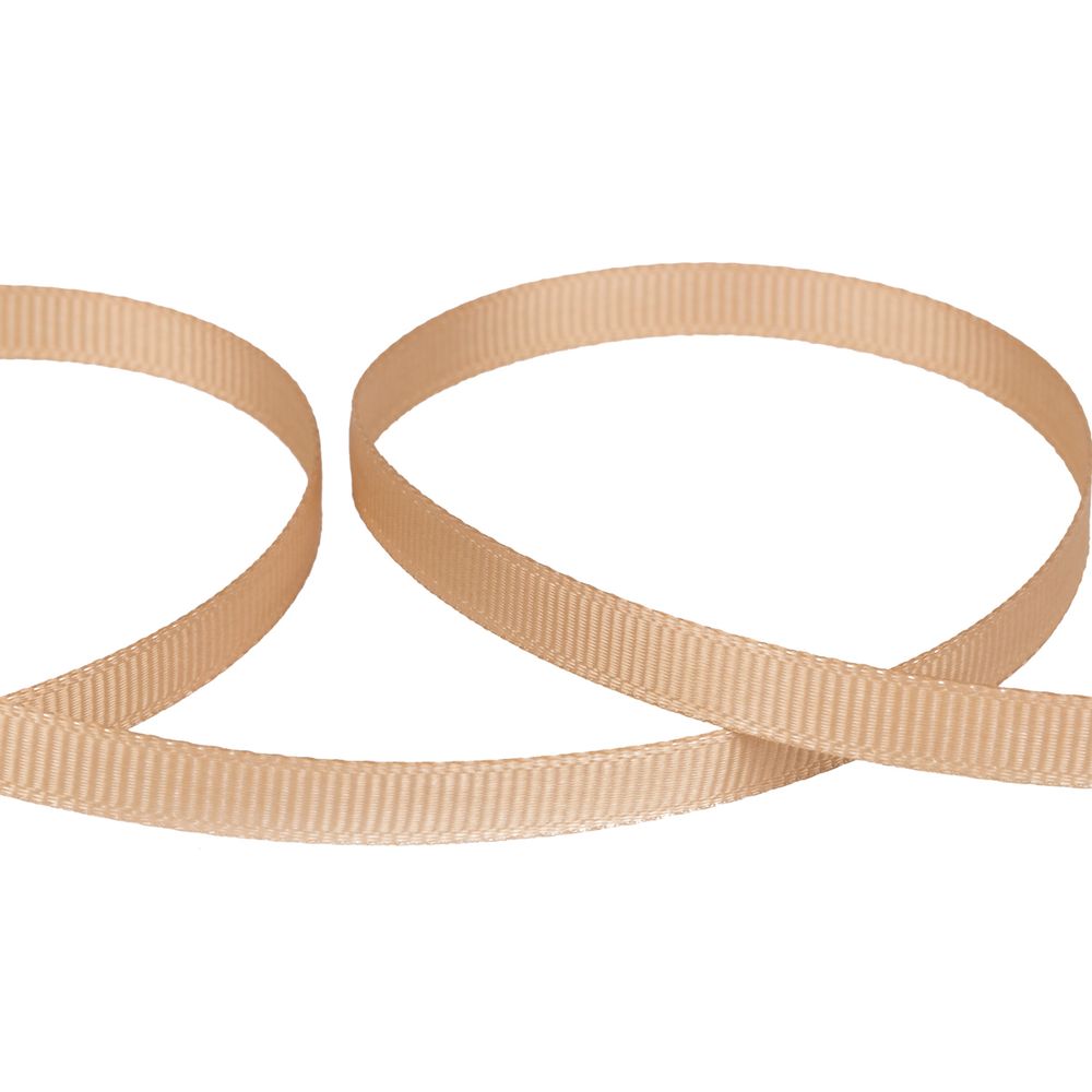 Лента репсовая (в рубчик) 6.0 мм / 45.5 метра, 005 бежевый, Gamma GR-06