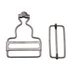 Застежка для комбинезона 40 мм, ушко 62х44 мм, 20 шт, чер.никель