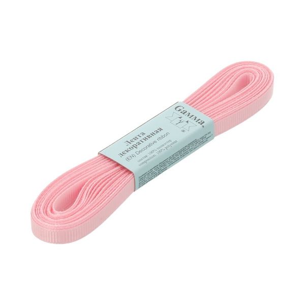 Лента репсовая нарезка 06.0 мм / 10 шт по 5.4 метра, 029 бл.розовый, Gamma GR-06