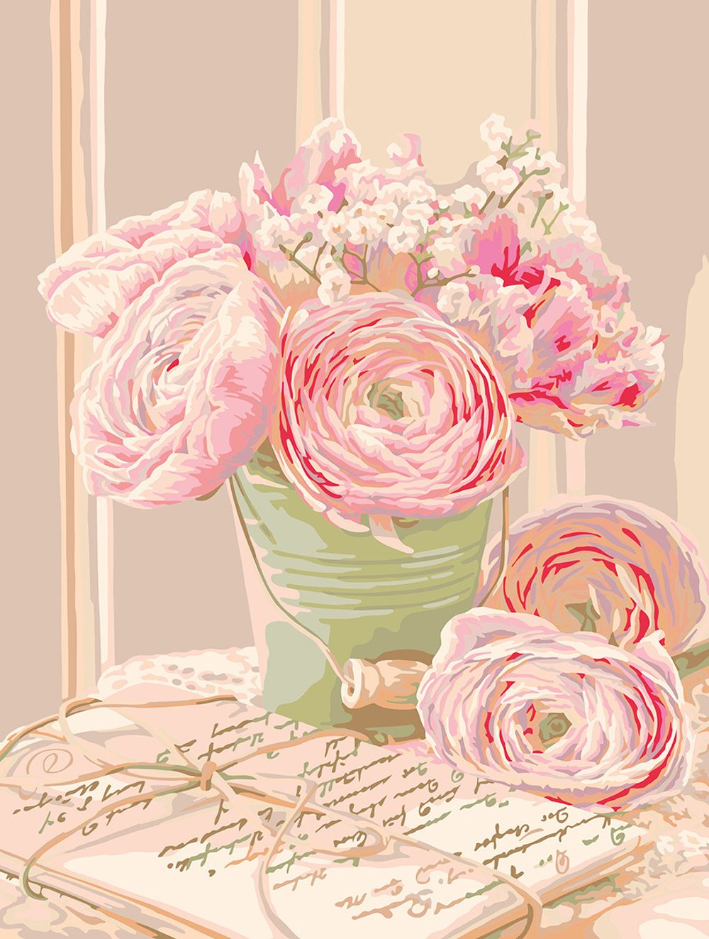 Картина по номерам Фрея, Письма любви, 40х30 см