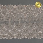 Кружево бельевое эластичное 195 мм / 3 м, 8034 цв.L168 серебристый пион, Kruzhevo