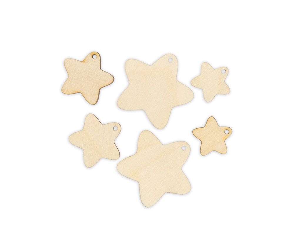 Заготовка из фанеры Набор Звезды 0.3 см, 6 шт, Mr.Carving, БА-30