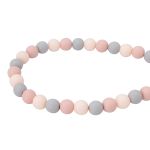 Бусины пластик ⌀8 мм, 50 г, микс цвета, матовые, круглые, Astra&Craft (бежево-серый), 1AL139-2