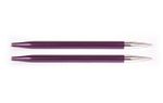 Спицы съемные Knit Pro Zing 6 мм, для длины тросика 20 см, алюминий, фиолетовый бархат, 2 шт, 47527