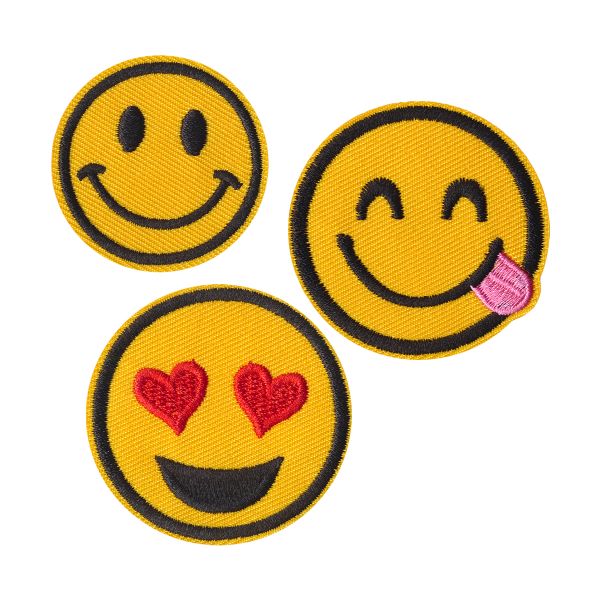 Термоаппликация №03, 3 шт, 03-305 Смайлы 5х5 см, Gamma ETF-M