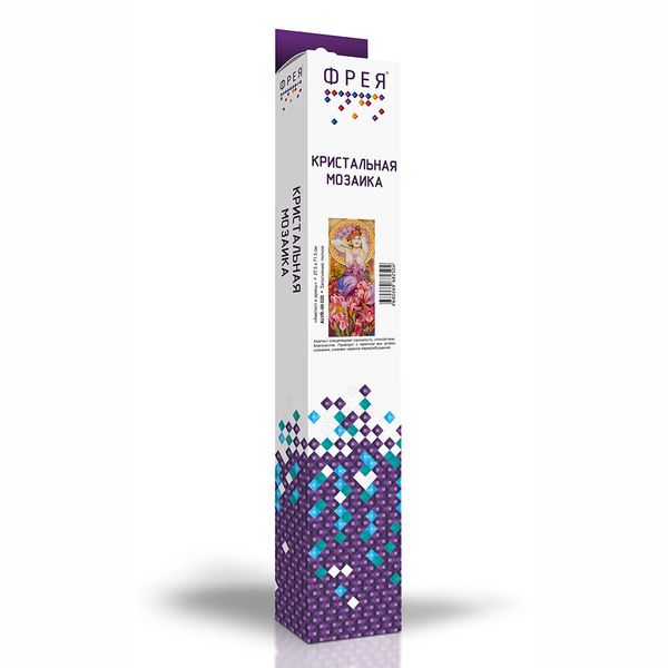 Алмазная (кристальная) мозаика Фрея ALVR-50 020, Аметист и ирисы, 27.5х71.5 см