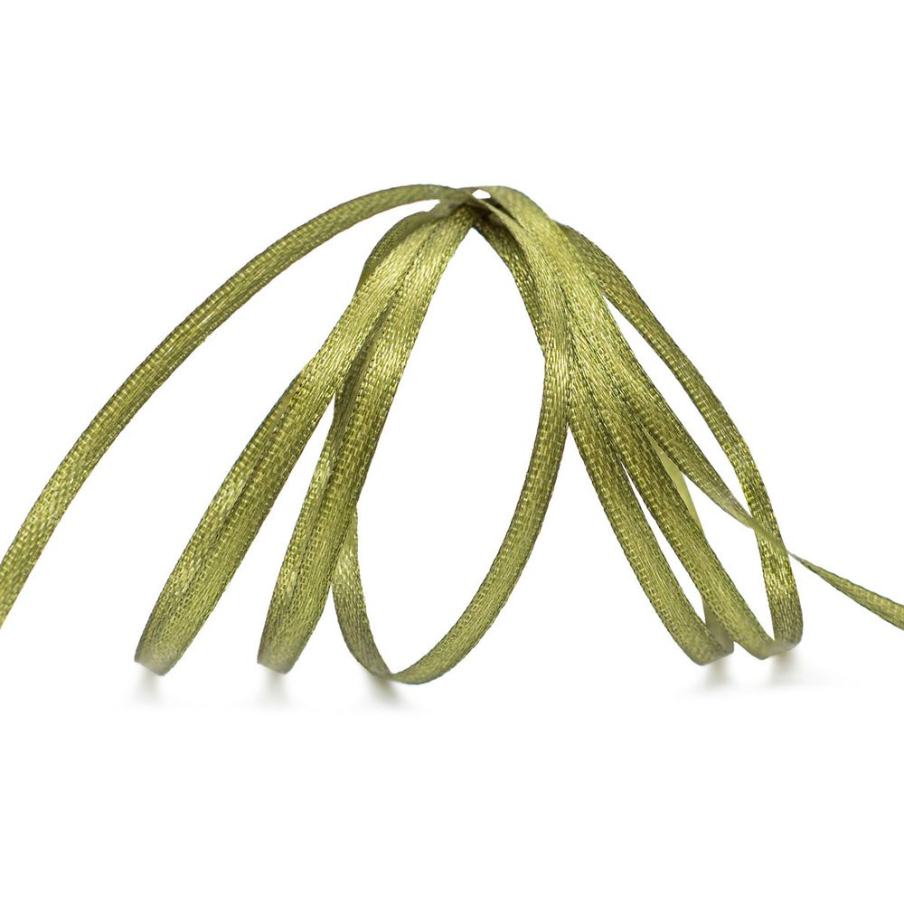 Лента атласная 2-сторонняя 3.0 мм / 100±2 метров, (108 хаки), Globus