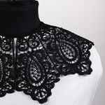 Пришивной кружевной воротник TBY.13/185 цв.черный уп.1шт, Kruzhevo