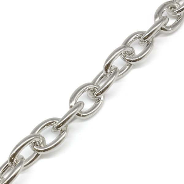 Цепь декоративная алюминий 20.3х15.1 мм, 10 метров, никель, K904