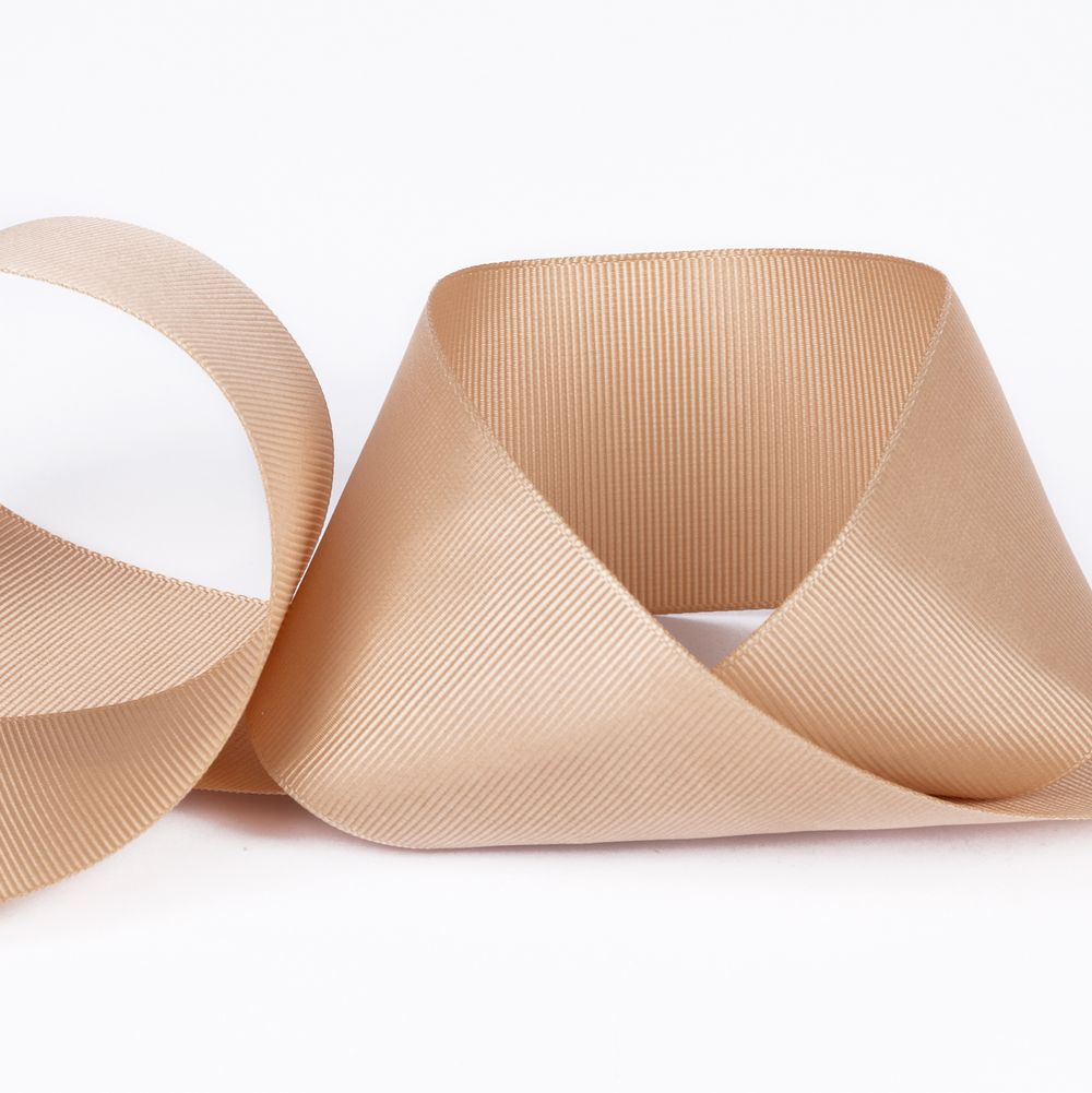 Лента репсовая (в рубчик) 50.0 мм / 25±1 метров, 005 бежевый, Gamma GR-50