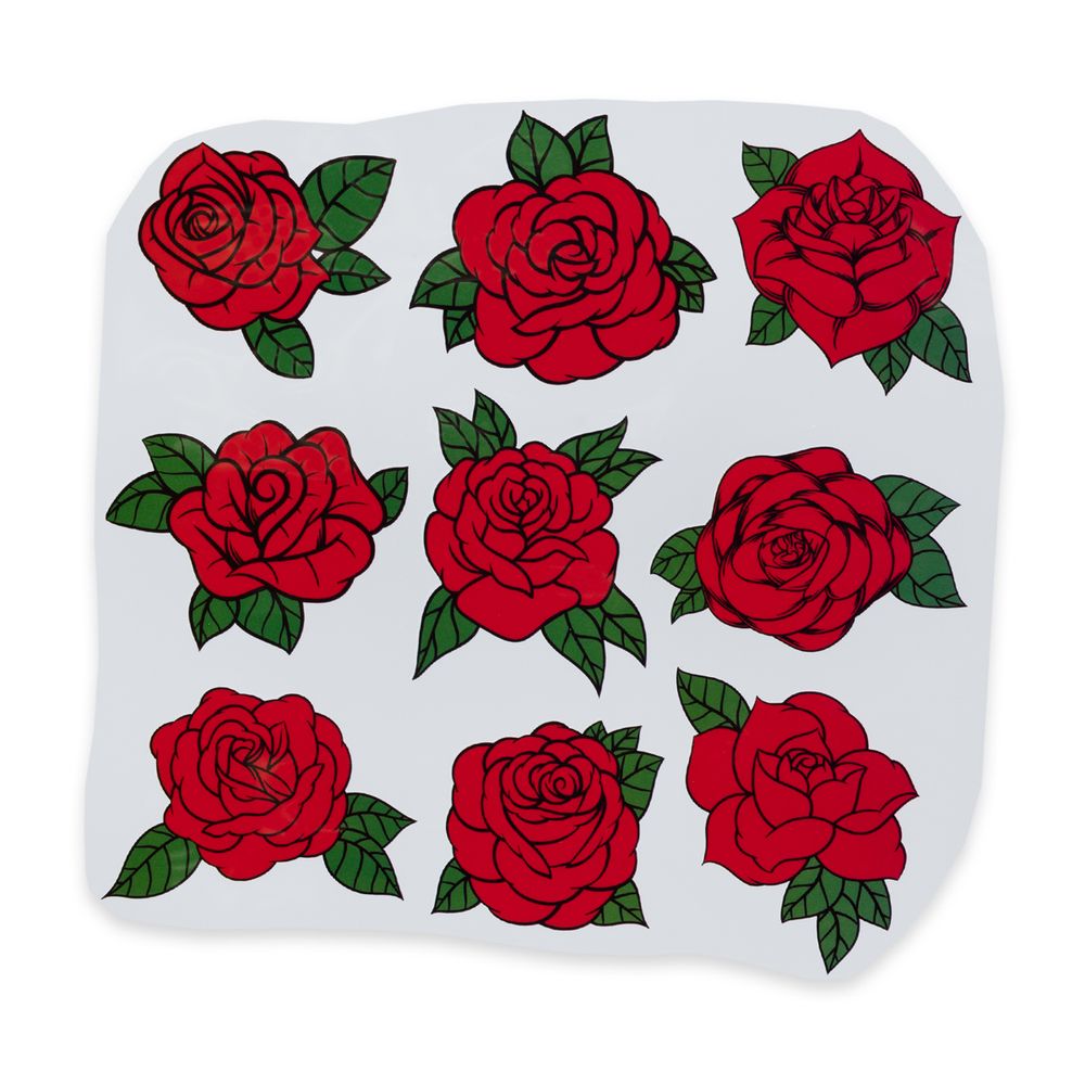 Термотрансфер 22х21.5 см, M-921 розочки, микс, 1 шт, Gamma M №09