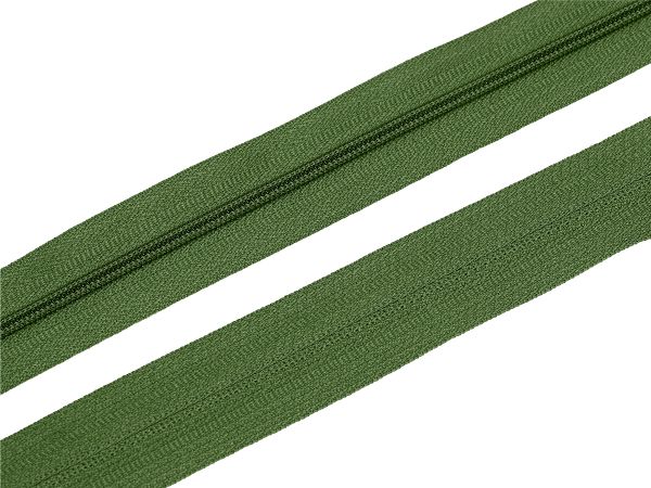 Молния рулонная витая (спираль) Т3 (3 мм), УСИЛЕННАЯ, НА БОБИНЕ, S-879 хаки (цв.SBS) / 200 метров