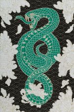 Набор для вышивания нитками Panna Золотая серия F-7487, Восточная змея, 28х41.5 см