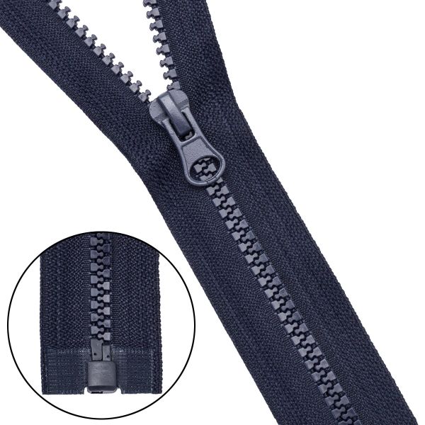 Молния трактор Т5 (5 мм) 1 зам., разъем., 80 см, 233 т.синий, 10 шт