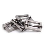 Рамка регулировочная металл литая с подвижной планкой 15 мм /20х14 мм, ⌀2.5 мм/, чер.никель, 4 шт