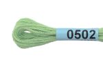 Мулине Gamma 100% хлопок, цв.0502 салатовый, 24 мотка по 8 метров