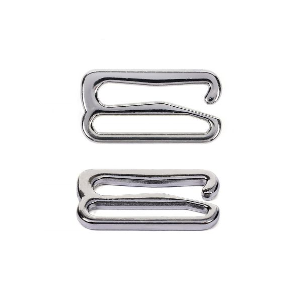 Крючки для купальника металл 15.0 мм, никель, 1000 шт