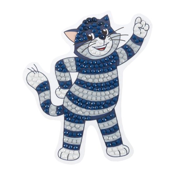 Алмазная (кристальная) мозаика Фрея CMF-ALVM-096, Союзмультфильм. Магнит Простоквашино. Кот Матроскин, 9х10 см