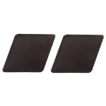 Заплатки пришивные из кожи, ромб 8х11,2см с перфорацией, 2 шт, 100% кожа, 03 темно-коричневый, 9125