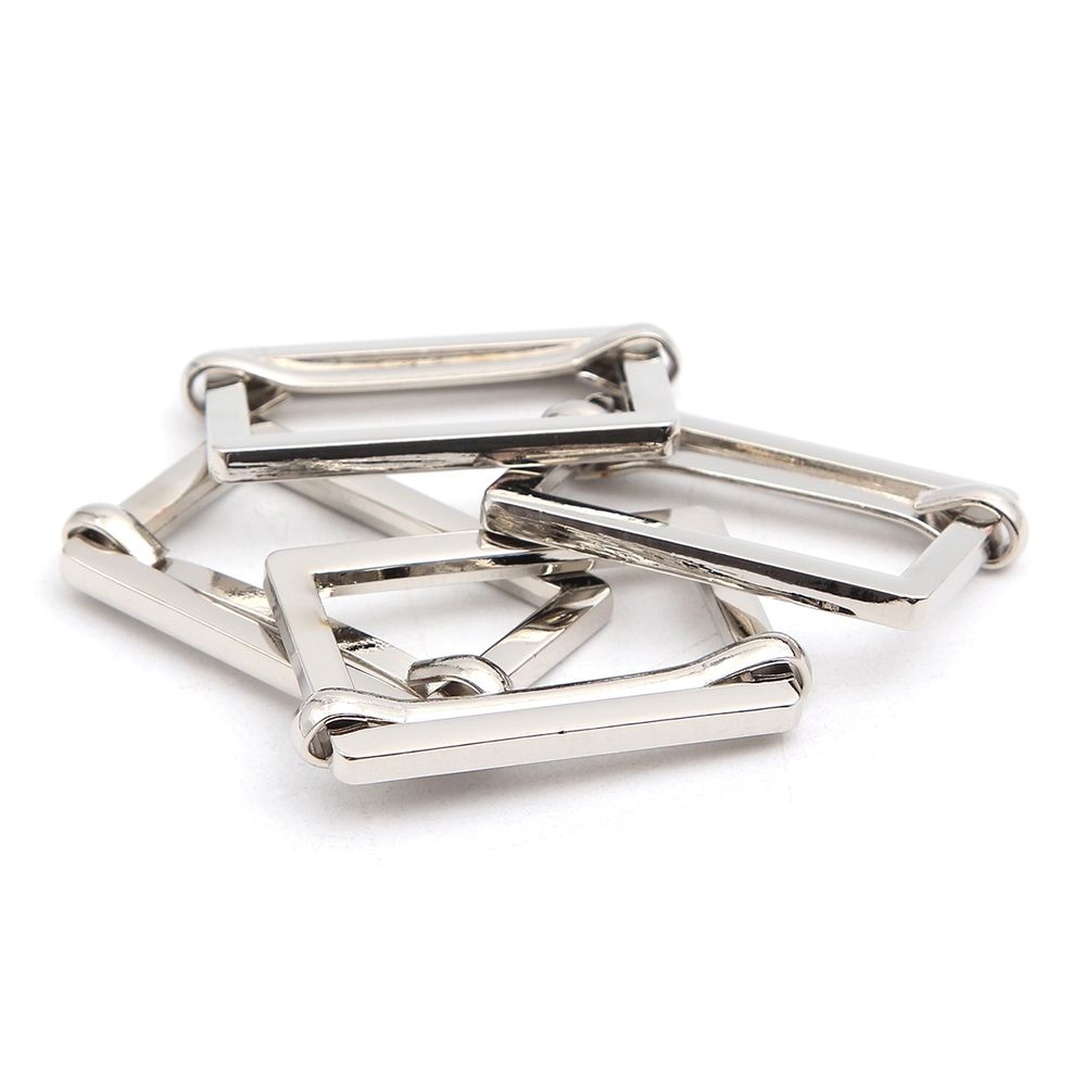 Рамка регулировочная металл литая с подвижной планкой 25 мм /31х21 мм, ⌀3 мм/, никель, 4 шт