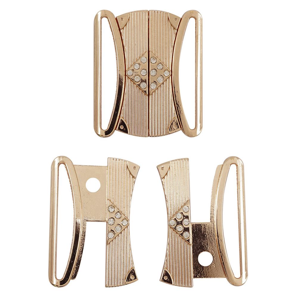 Пряжка ременная металл 40 мм (золото), 4 шт