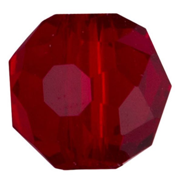 Бусины стекло 6х4 мм, нить 22 шт, №08 красный, Zlatka GBT-02