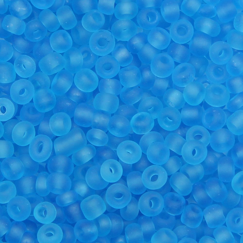 Бисер Astra&Craft 11/0 (2.1 мм), 200 г (10х20 г), цв. М3В темно-голубой/прозрачный, матовый