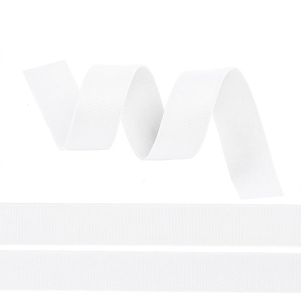 Резинка бельевая (бретелечная) 25.0 мм / 25 метров, F101 белый