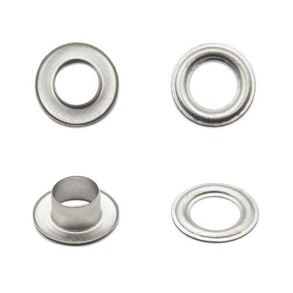 Люверс плоский ⌀8.0 мм, 50 шт, металл, серебро, 64701, BIG