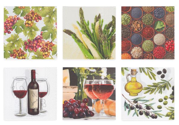 Салфетки для декупажа ассорти №0221-10 33х33, 6 шт, Вкусы Италии, Love2art SDP №0221-10