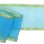 Лента для бантов 70.0 мм / 25 метров, с мет. краем, голубой, С3502