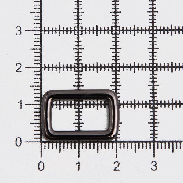 Рамка прямоугольная металл 15 мм /21х14 мм/ чер.никель, ГУ12749, 4 шт