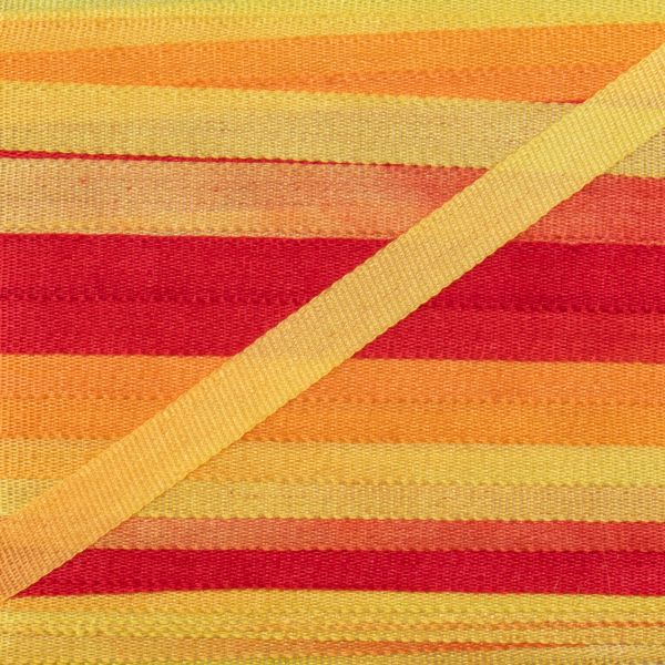 Лента (тесьма) шелковая 4.0 мм / 45.5±0.5 метров, M232 желтый/красный, Gamma SRM-4