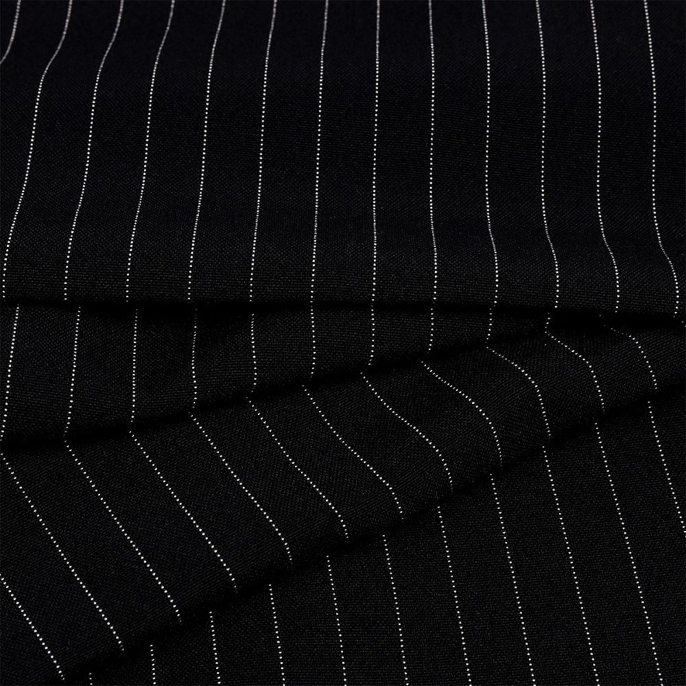 Габардин кач-во Фухуа 180 г/м², 150 см / 3 метра, в полоску, TBY.Gbf.st.24102.1.1.3, цв.01 черный