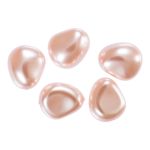 Бусины стекло под жемчуг 16х14 мм, фигурная, 5 шт, розовый (rosaline), Preciosa 131-50-021