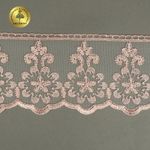 Кружево на сетке арт.TR.2108 85мм цв.розовый уп.13,5м, Kruzhevo