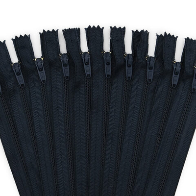 Молния спираль (витая) брючная Arta Т4 (4 мм) 1 зам., н/раз., 20 см, цв. 196 т.синий, уп.10 шт