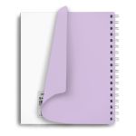 Тетрадь общая с пластиковой обложкой, 500 мкм, тиснение серебряной фольгой, A5 96 л. на гребне 65 г/м², белизна 100% 4 шт клетка, 01930 Лиловая, Светоч ТЕТ96-001
