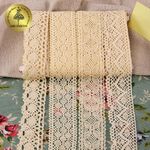 Набор вязаного кружева Kruzhevo №2 цв.молочный (4 дизайна по 2м)