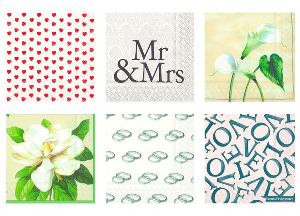 Салфетки для декупажа ассорти №23, 6 шт, Свадебный сезон, Love2art SDS №23