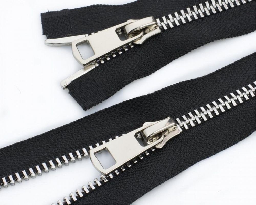 Молния металл Т5 (5 мм) 2 зам., разъем., 110 см, никель, D580 черный, Mzipp Premium, 1 шт Молния металл Т5 (5 мм) 2 зам., разъем., 110 см, никель, D580 черный, Mzipp Premium, 1 шт