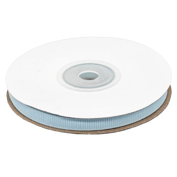 Лента репсовая (в рубчик) 6.0 мм, 130 св.голубой, уп.18,28 м