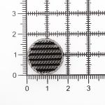 Пуговицы на ножке Твидовая 28L (18мм), металл (Black/S (черный/серебро)), ME-651, 36 шт