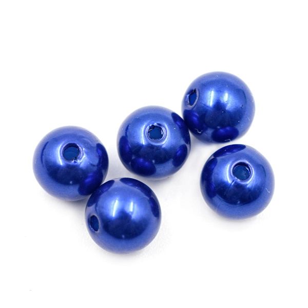 Бусины пластик (жемчуг) ⌀10 мм, 25 г, Astra&Craft, 041 NL синий