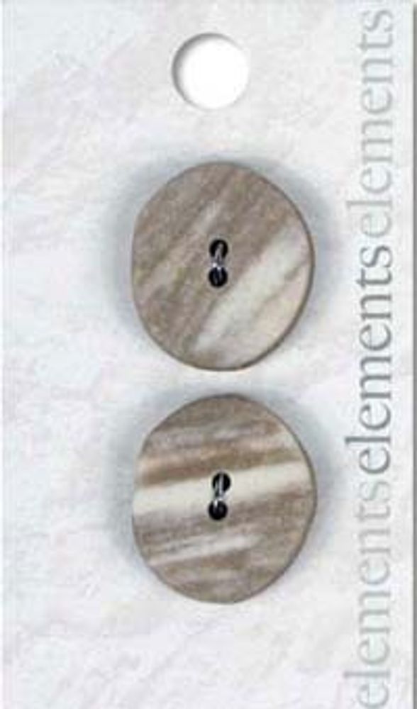 Пуговицы 2 прокола Blumenthal Lansing Elements, 15х20 мм, 02 серый, 2 шт