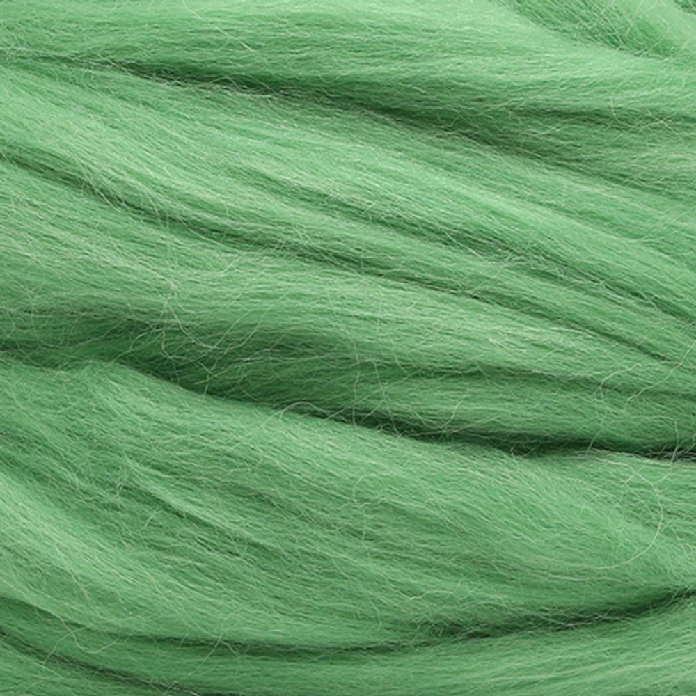 Шерсть для валяния Троицкая п/тонкая 1х100 г (до 29 мкр), 0580 зеленое яблоко