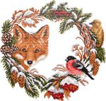 Алмазная (кристальная) мозаика Фрея, Снежная зима, 35х37 см