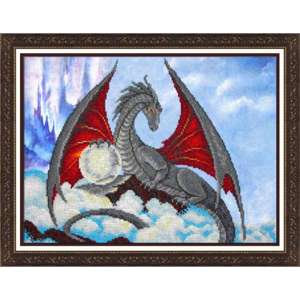 Набор для вышивания бисером Паутинка, Дракон 28х38 см