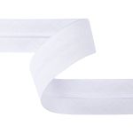 Косая бейка хлопковая 30 мм / 5 шт по 5.4 метра, белый №001, Gamma GK-30C