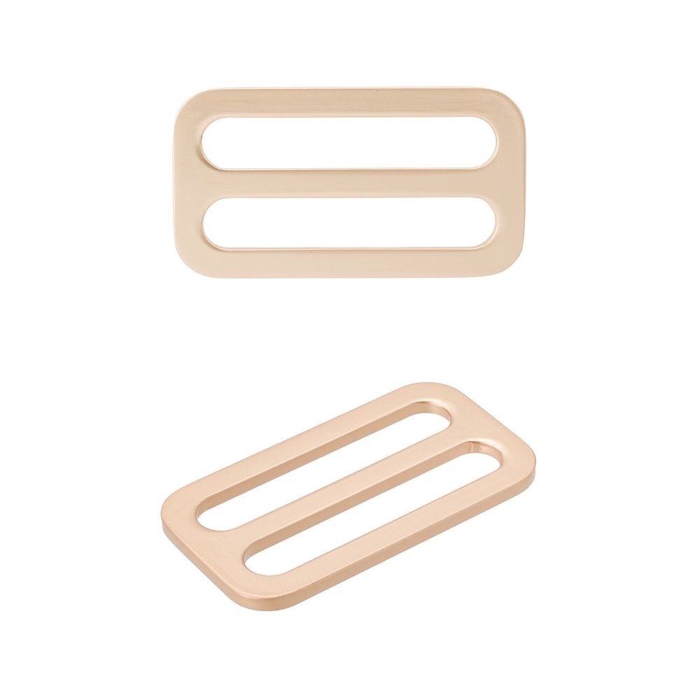 Пряжка регулировочная металл литая плоская 30.0 мм (37х20мм), золото, МВ2343, 6 шт